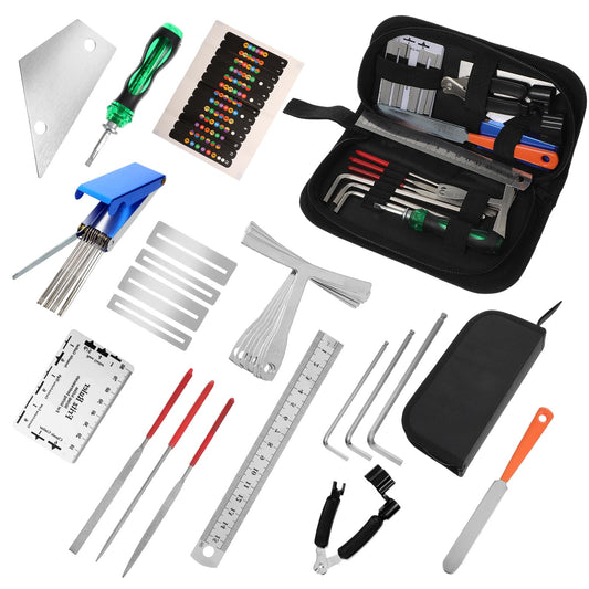 Ckhoid 28Pcs Guitar Tool Kit, Guitar Accessories, Setup Kit with Carry Bag