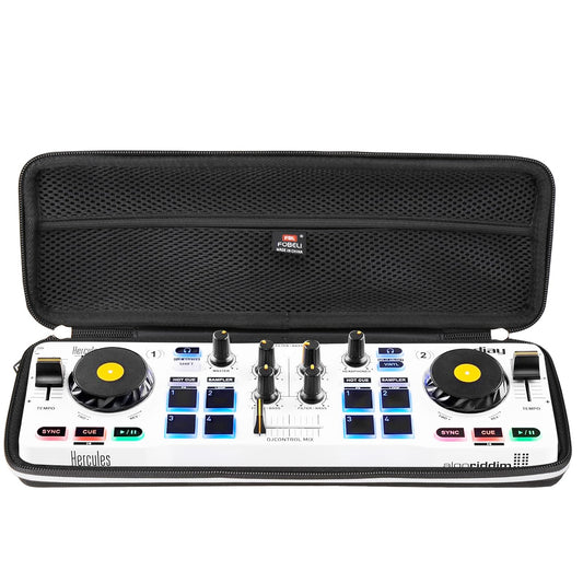 FBLFOBELI EVA Hard Storage Case Compatible with Hercules DJ Control Mix 2/1 or Hercules DJ DJControl Starlight Pocket USB DJ Controller, Shockproof Protective Carrying Bag (Case Only)