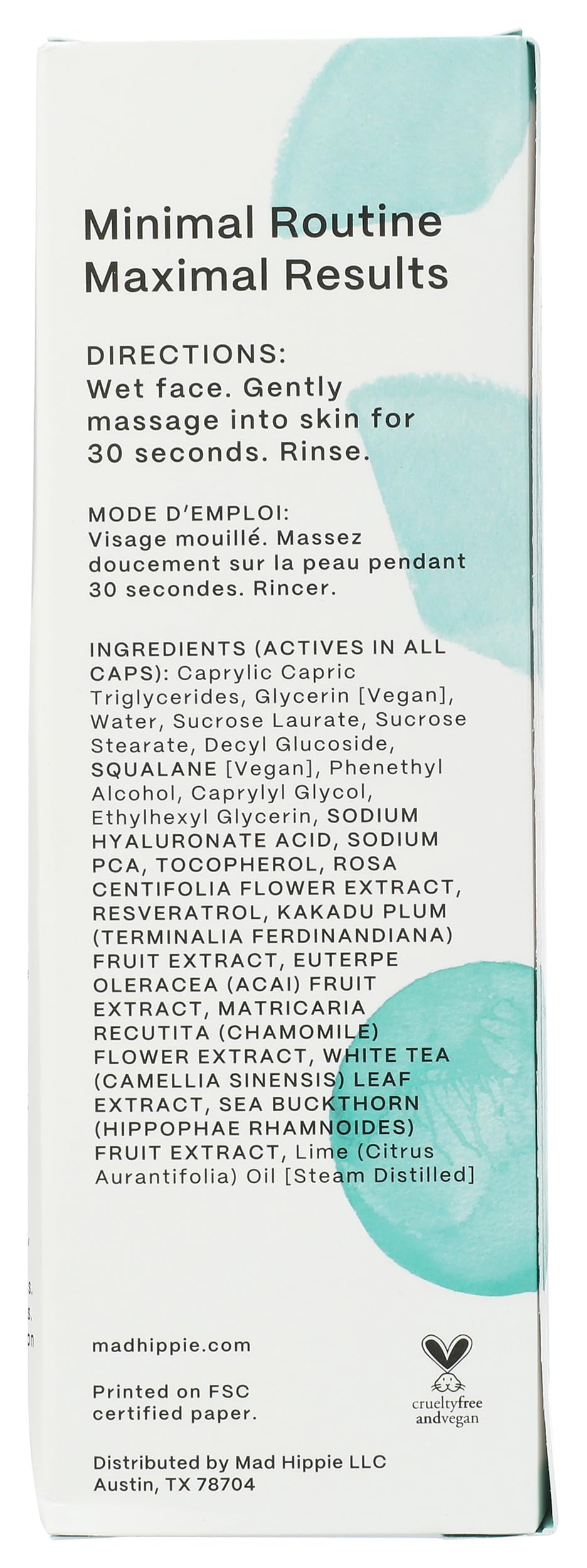 Mad Hippie Gel Cleanser - Jelly to Milky Hydrating Face Wash for Women/Men with Rose, Chamomile, and Hyaluronic Acid, 4 FL OZ