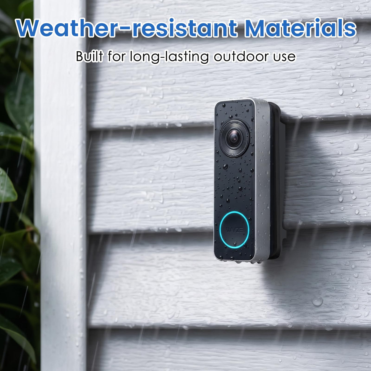Vinyl Siding Mount for Wyze Doorbell Camera, Adjustable Angle Doorbell Wedge Corner Mounting Bracket Kit for Wyze Duo Cam Video Doorbell, Solve Siding Tilt Problem (4" Standard Vinyl Siding Only)