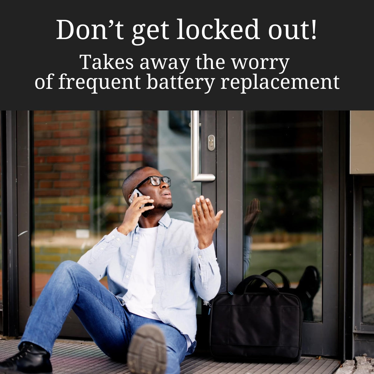 Avia Smart SolarPro. Solar Panel to Recharge The Avia Deadbolt+ Smart Lock. in Good Sunlight, Helps Maintain Battery Life for Up to 5 Years*.