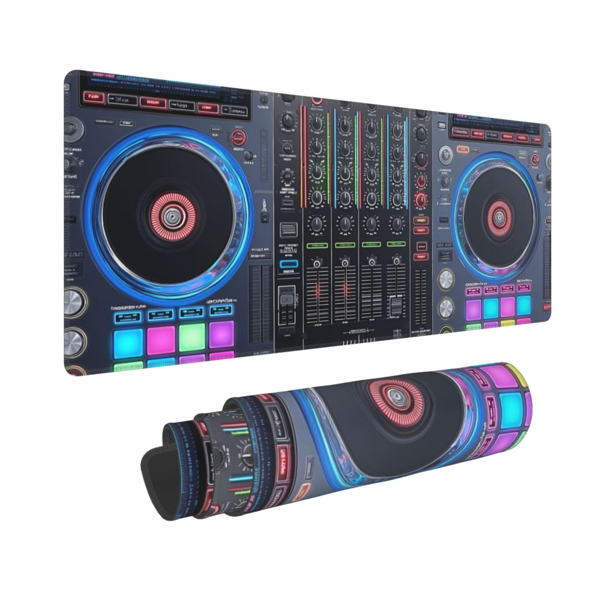 XL Large Gaming Mouse Pad Desk Mat, 31.5×11.8 Inch DJ Mixer Desk Pad, Music Controller Turntable Long Keyboard Mat for Desktop Laptop PC Computer