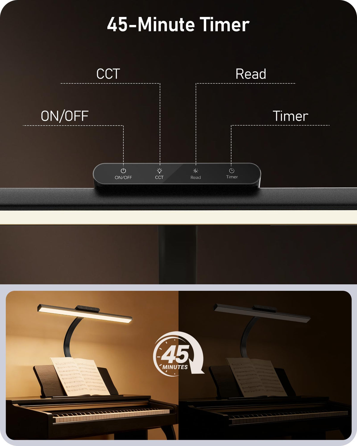 Glendan Adjustable LED Piano Music Light