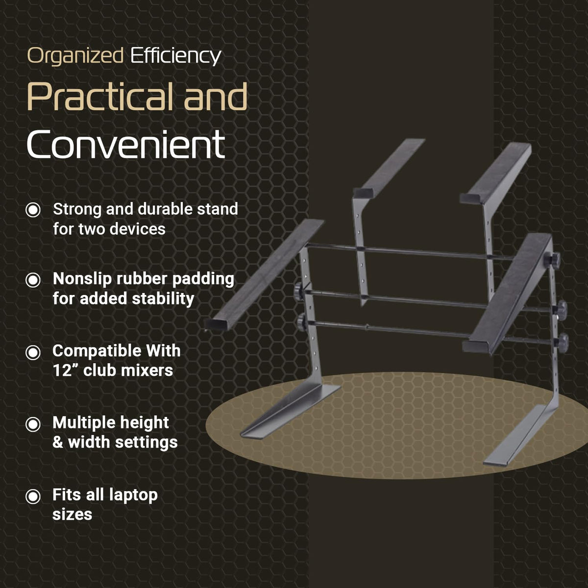 Headliner Covina DJ Controller Stand (HL20003), Rubber