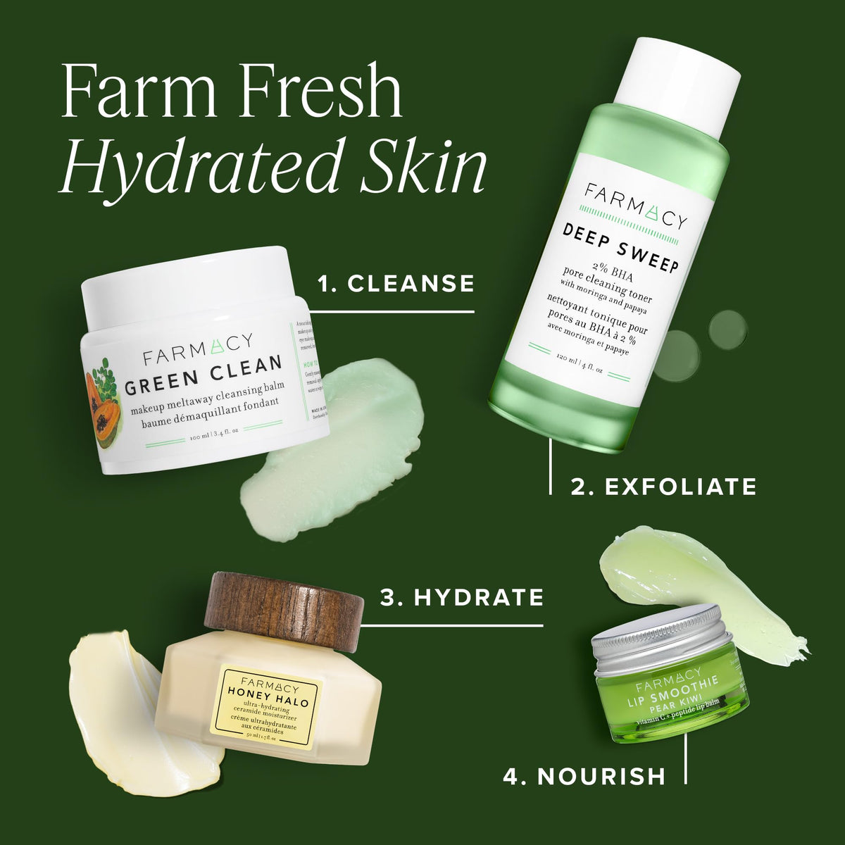 Farmacy Makeup Remover Cleansing Balm - Green Clean Waterproof Makeup Remover Balm + Oil Cleanser for Face - Gently Melts Make Up + SPF - Hydrates + Softens Skin with Super Greens + Papaya (50ml)