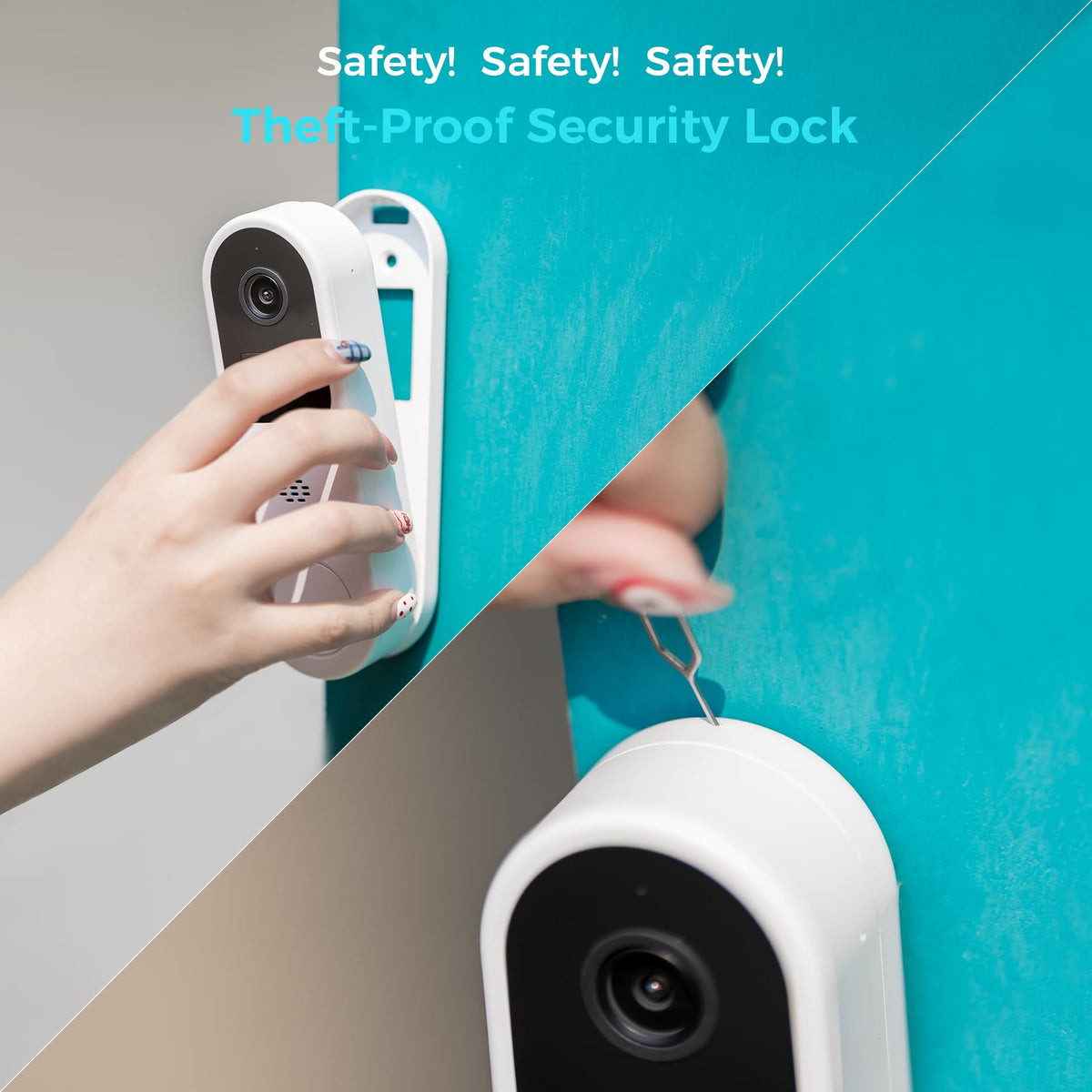SOVMIKU Vicohome DB3 2K AI Video Doorbell with Chime, Home Security Battery Camera Wireless, Audible Alarm, Easy to Setup, Human Detection,Two Way Audio, 2.4GHz Wi-Fi, 180 Days Care Plan, No SD Slot