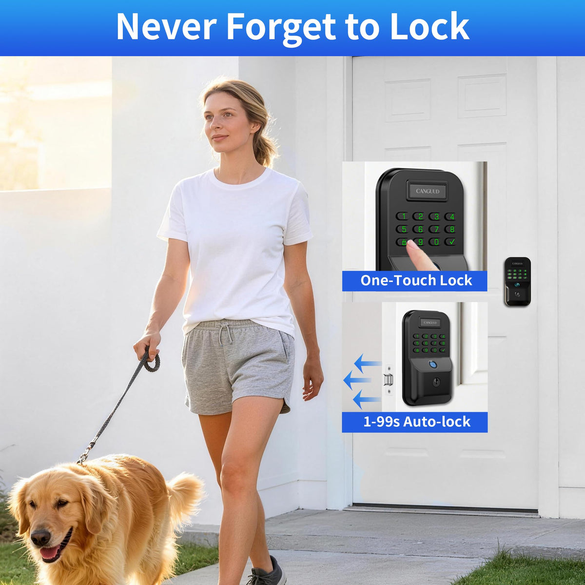 Fingerprint Deadbolt with Keypad for Front Door