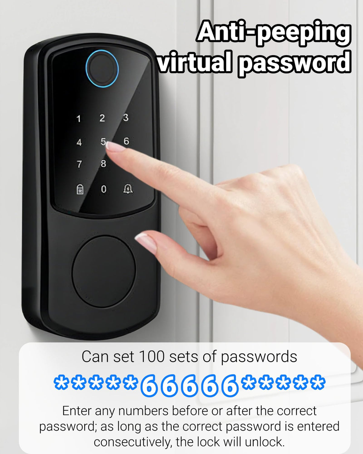 Keyless Touchscreen Deadbolt, 4-in-1 Access (Touchscreen)