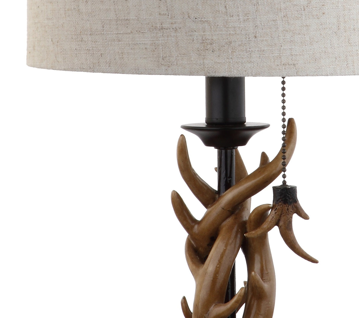 JONATHAN Y Gaston Rustic Faux Antler Resin Table Lamp 20.5", Brown