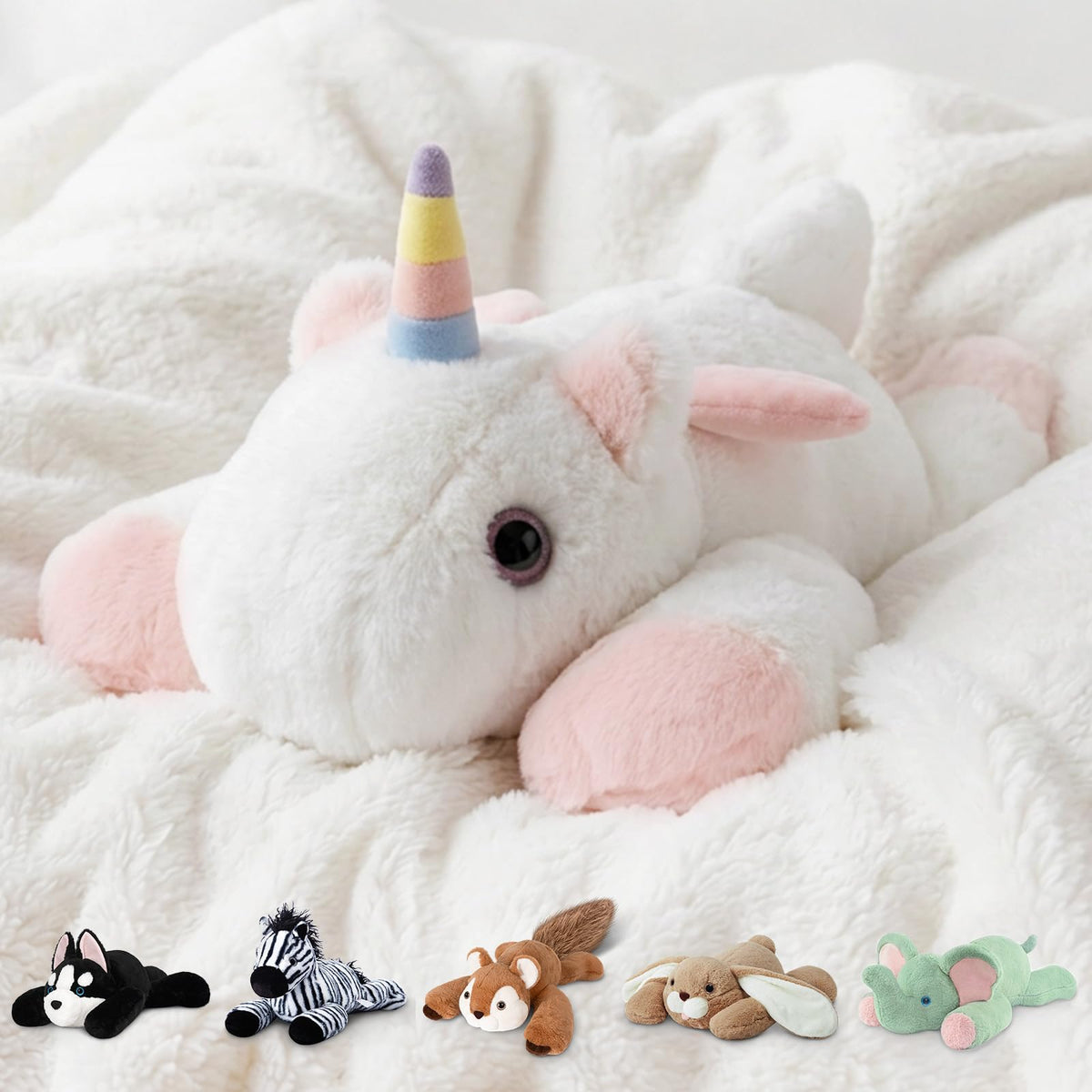 Niuniu Daddy Weighted Stuffed Animals, 20 in 3.3 lbs, Unicorn Calming Plush