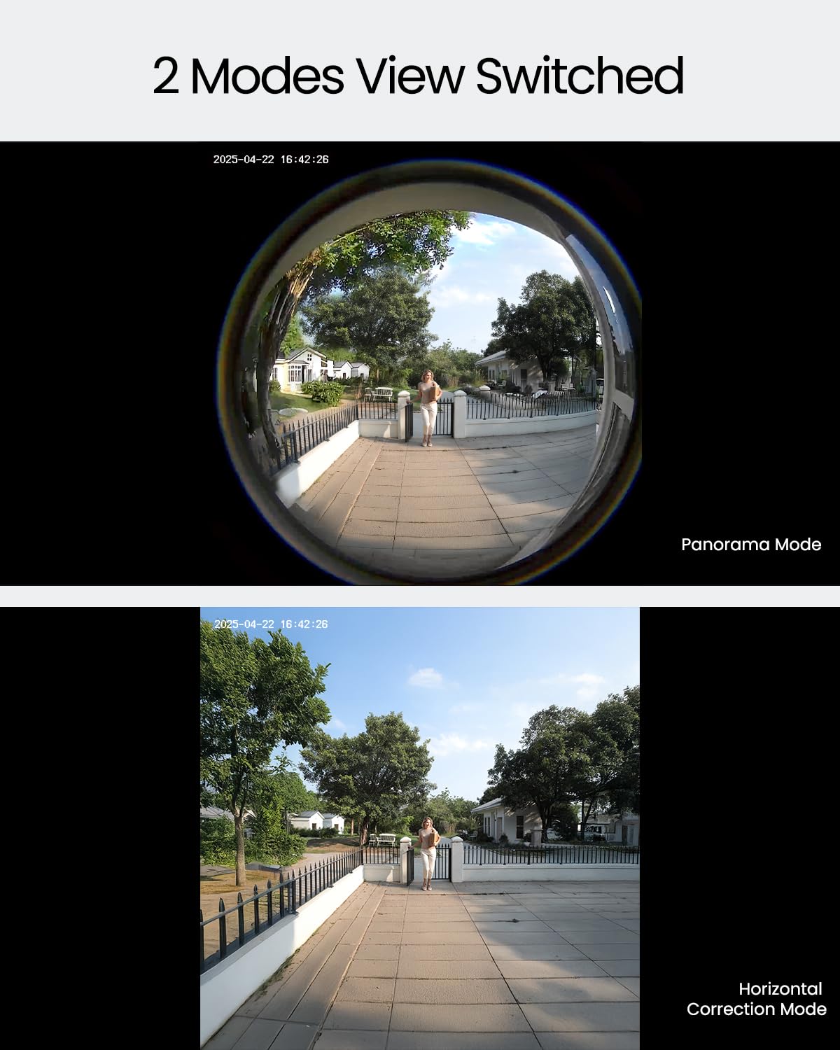 ieGeek Video Doorbell Camera Wireless, Head-to-Toe 180° Ultra View Battery Powered, No Subscription Fee, 2K 3MP HD, Smart Motion Detection, Real-time Alerts, Local/Cloud Storage, Only 2.4GHz WiFi