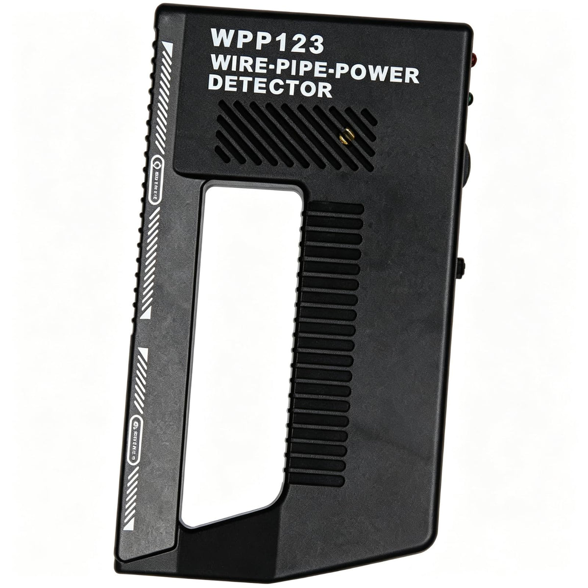 High-Sensitivity Wall Scanner & Metal Detector - Adjustable Alert for Pipes and Wires - Multifunctional Stud Finder for Adults - Durable Plastic Design (Black, Model WPP123)