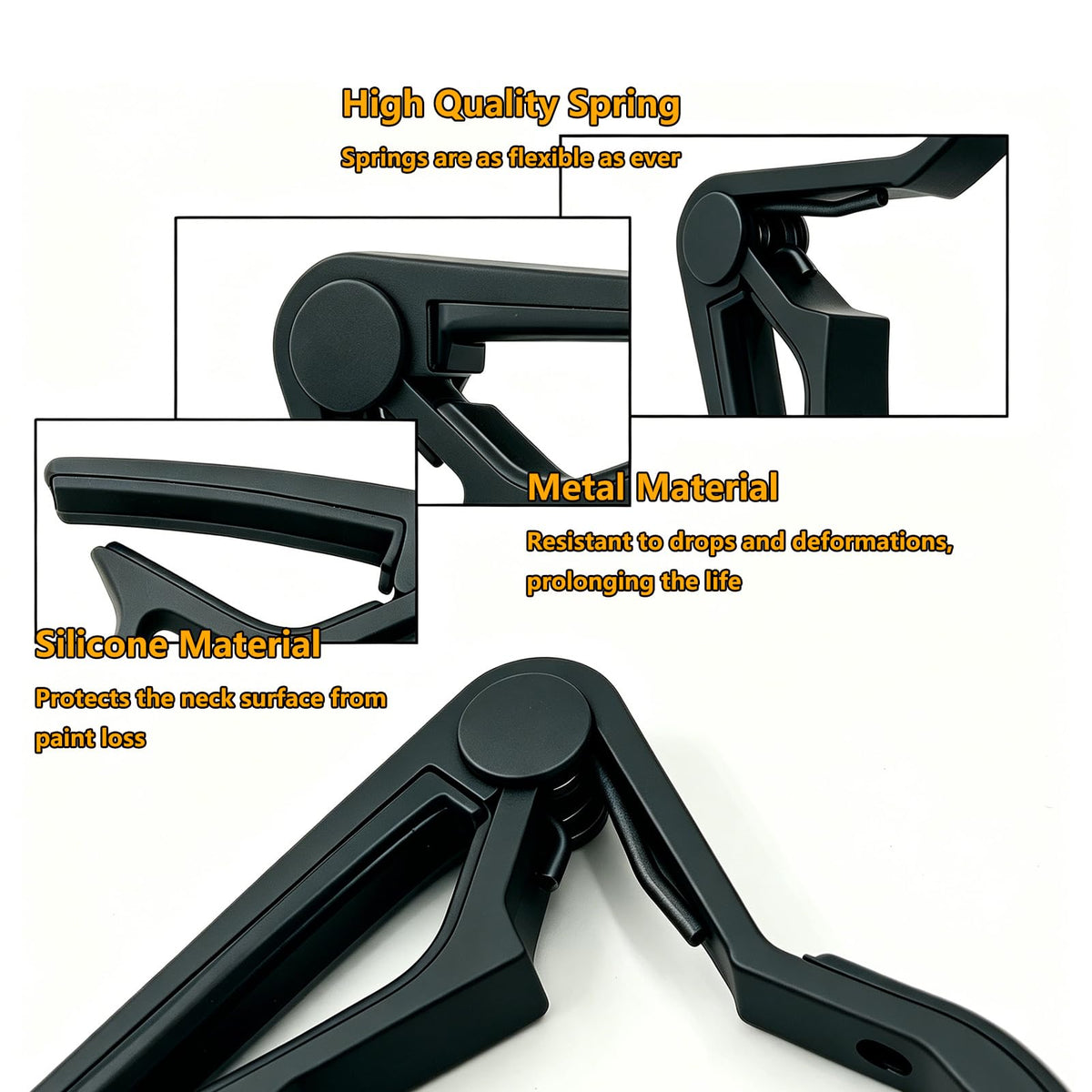 Jinlop Essential Acoustic Guitar Kit: Tuner, Capo, 18 Strings & Tools