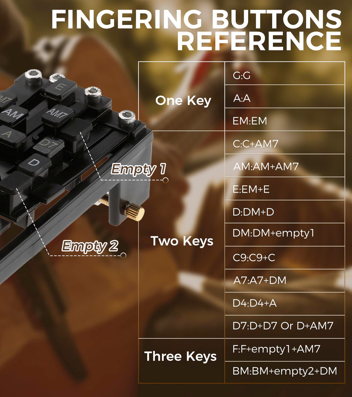 firburove Guitar Chord Presser with 6 Premium Guitar Picks