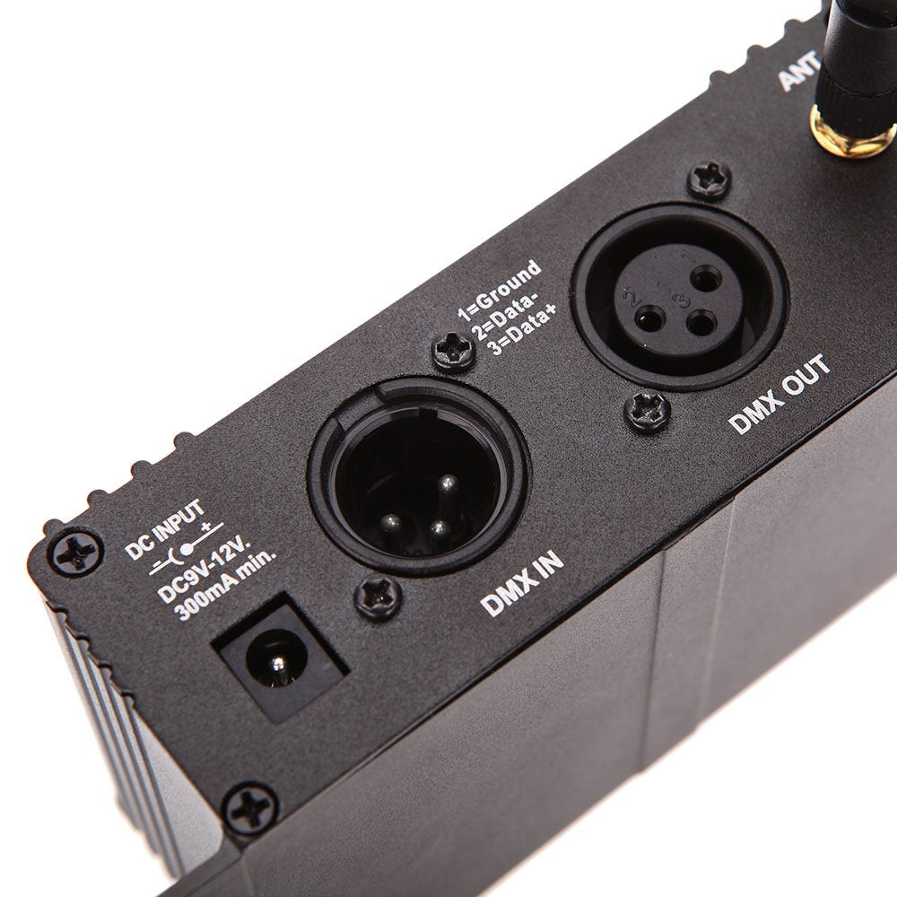 CaalLogt DMX512 Controller 2.4G Wireless Controller Transmitter Receiver LCD Display Power Adjustable Lighting Repeater Controller 16 Groups ID Coding for Party DJ Show Club Stage Disco Stage Light