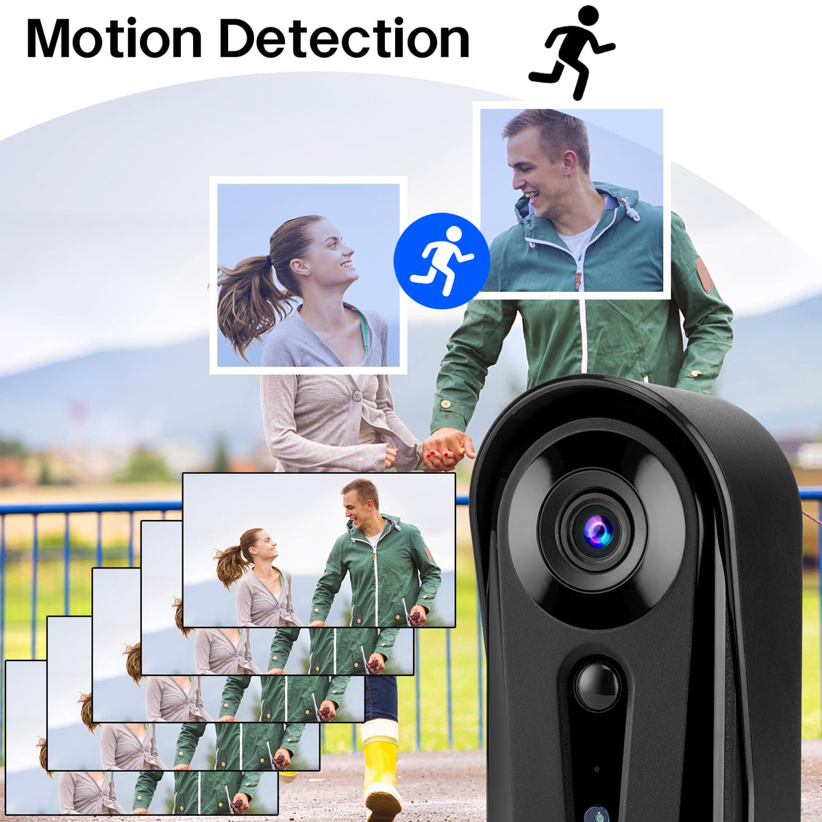 Eaula Videns Video Doorbell Camera Wireless & AI Detection - Night Vision, PIR Motion Alerts, Built-in Chime, IP65 Weatherproof, Cloud Storage (J3)