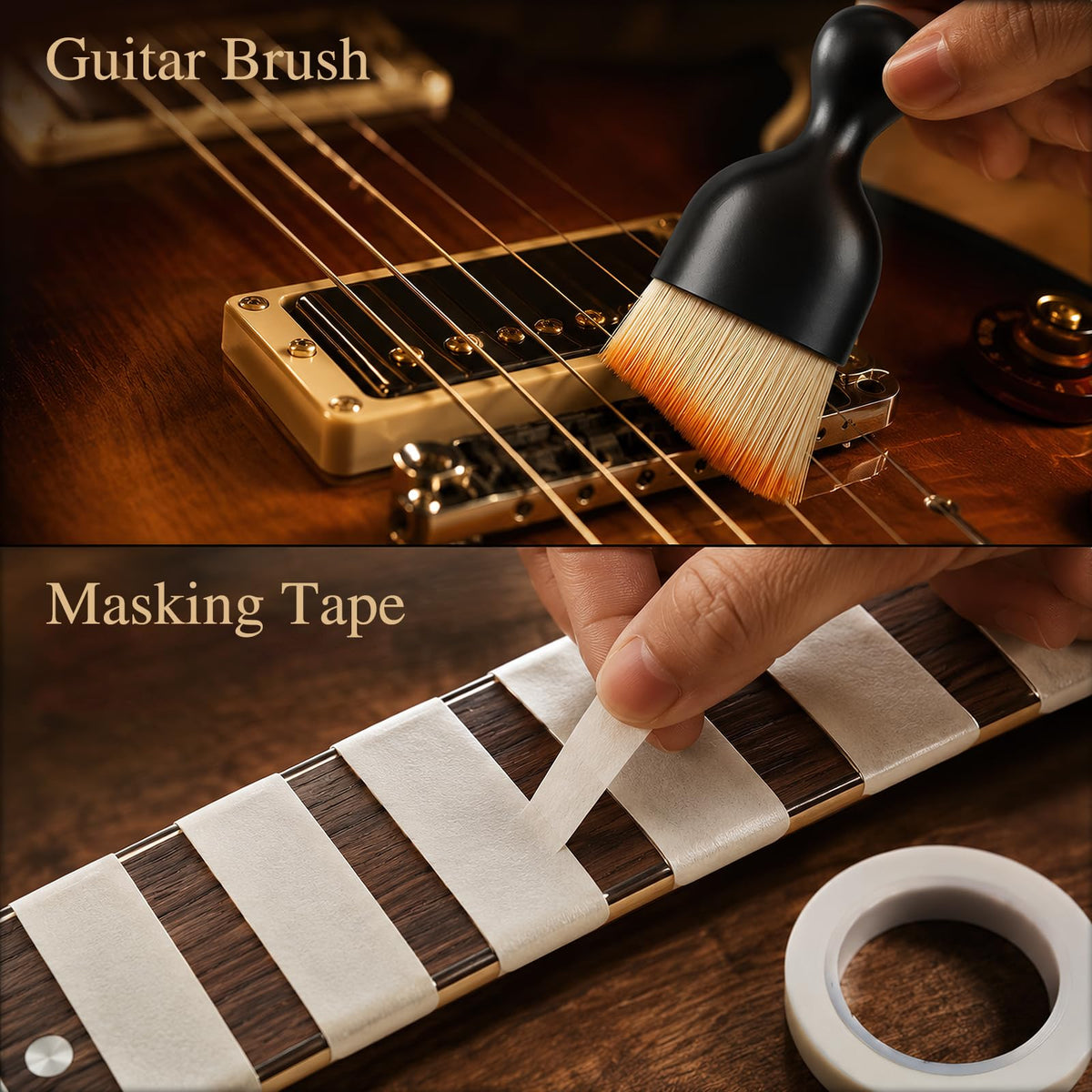 9pcs Guitar Cleaning Kit, Complete Guitar Care Kit with Guitar Cleaner, Fretboard Oil, String Cleaner & Polish, Polish Wax, All-in-One Guitar Maintenance Kit for Acoustic, Electric & Bass Guitars