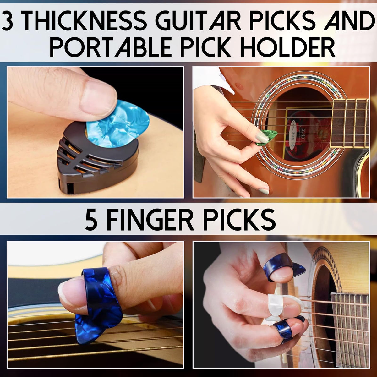 Benvo Ultimate Acoustic Guitar Accessory Kit | Must-Have Guitar Tools with Capo, Premium Strings, Picks, String Winder, Bone Nut & Saddle, Bridge Pins & Pin Puller