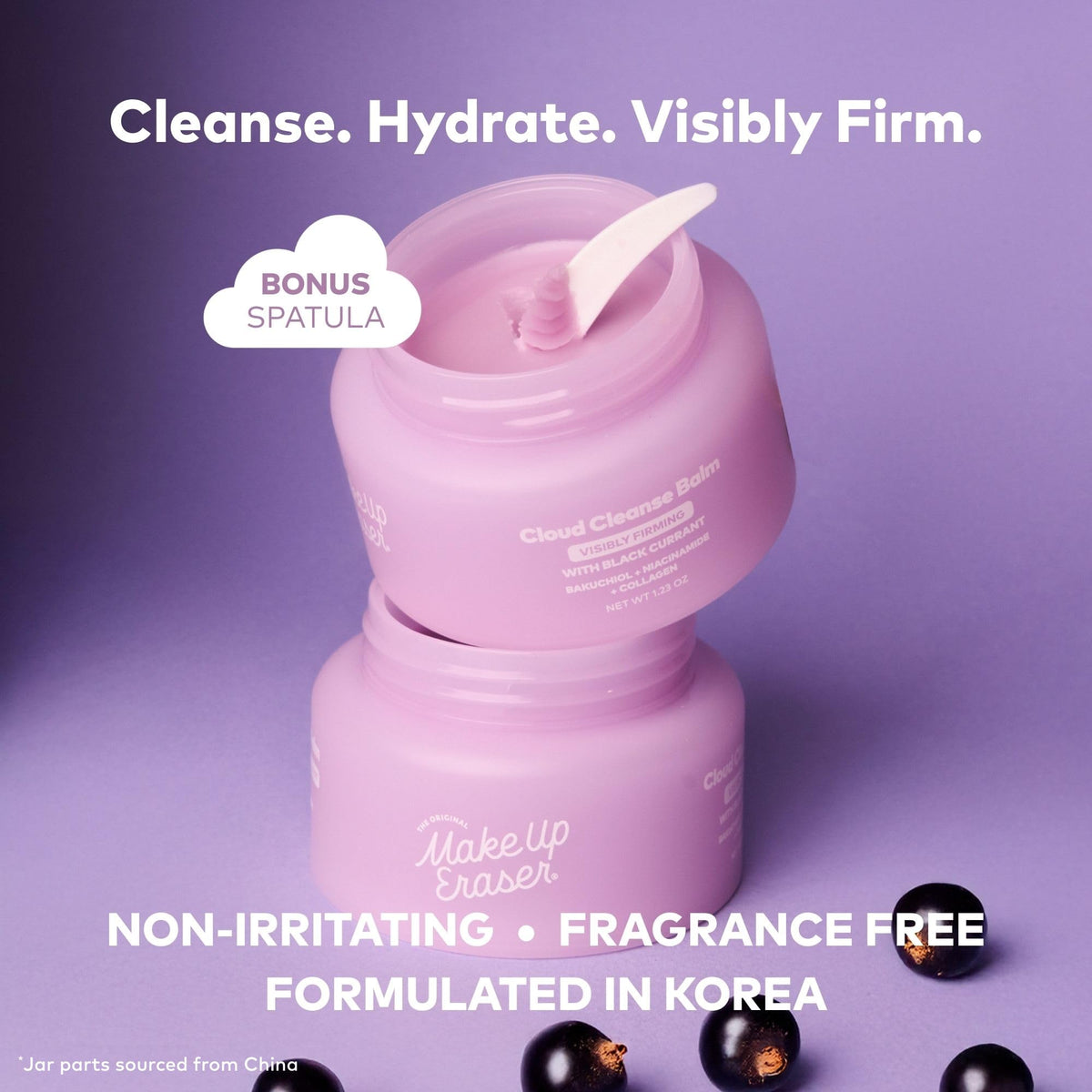 The Original MakeUp Eraser Cloud Cleanse MakeUp Erasing Balm - Melting Cleanser & Remover for Face - Visibly Firms with Niacinamide, Collagen & Black Currant - Spatula Included - 1.28 oz