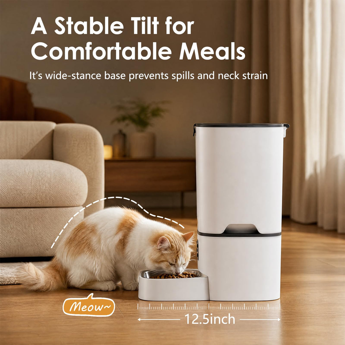 Automatic Cat Feeder 7L, 9 Meals/Day Food Dispenser for Cats Small Dog Pet
