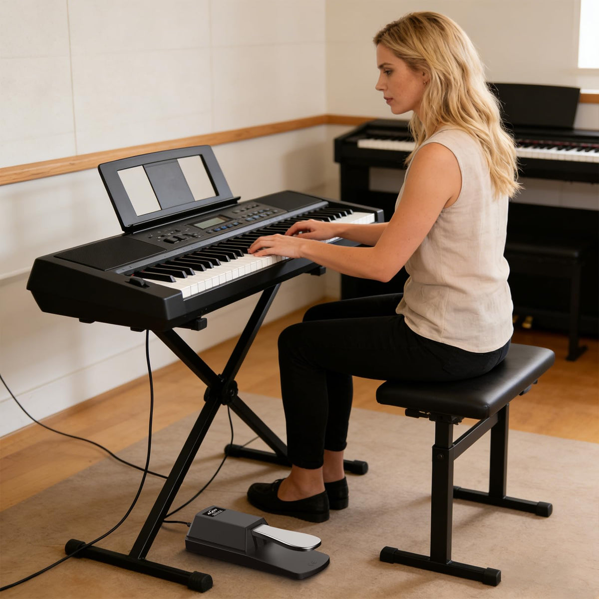 Aijoy 6.35mm Sustain Pedal for Electronic Keyboard