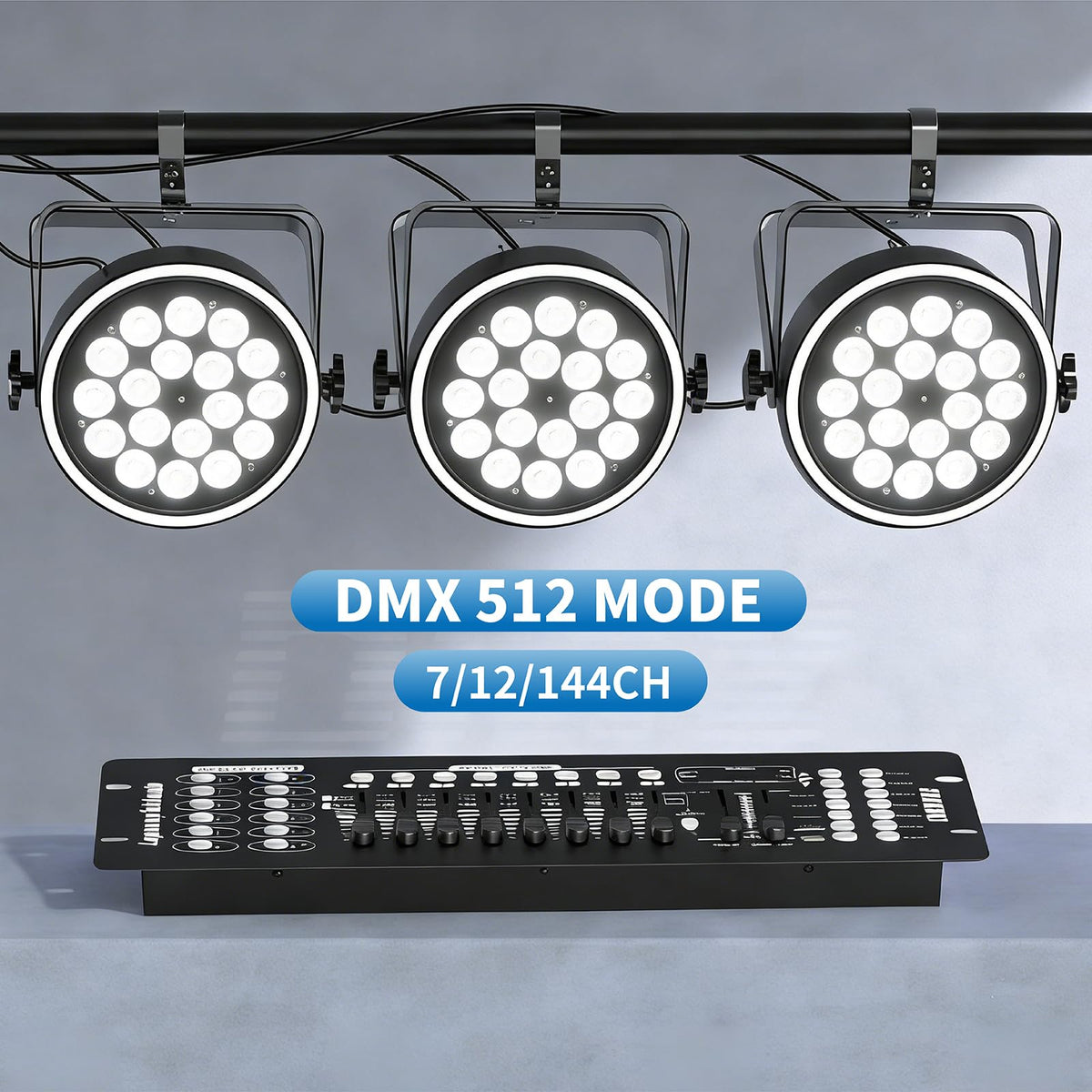 18 LED Par Light RGB Stage Light DMX512 Remote Control for DJ Stage Light