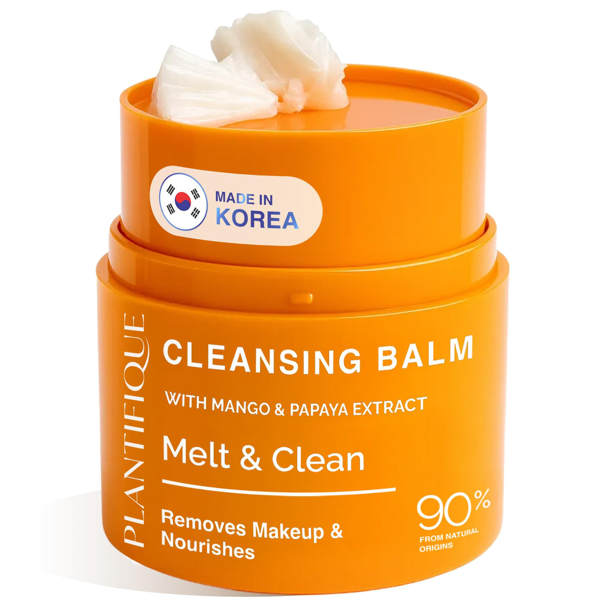 PLANTIFIQUE Korean Cleansing Balm, Makeup Remover with Ceramides, 1.7 fl oz