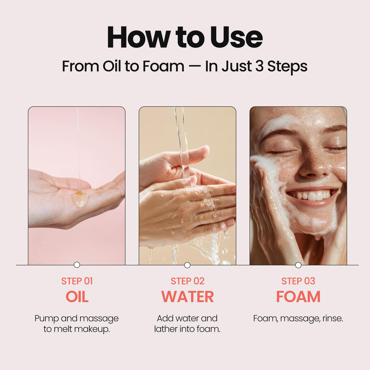 MAXCLINIC K Beauty Rose Vitamin Oil To Foam - Makeup Face Wash Cleanser