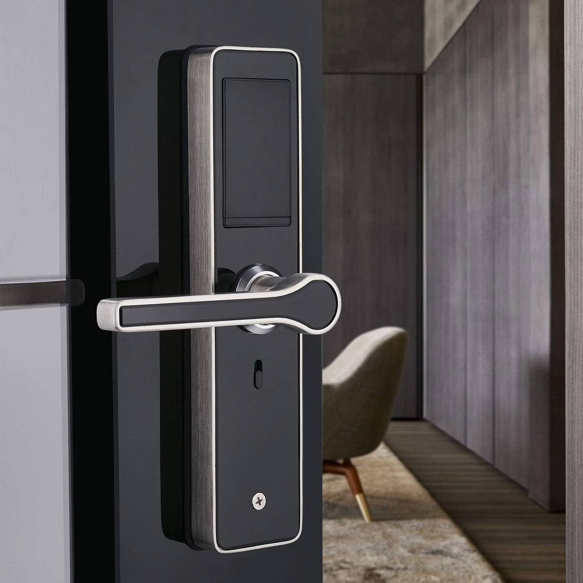 HAIFUAN 5800 Digital Door Lock, Made of Stainless Steel 304, Unlock with Fingerprint, Code, Card,Key, V2.0 (HFA5800-R)