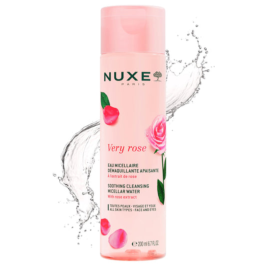 NUXE Micellar Water for Sensitive Skin with Rose Water Extract, 6.7 Fl Oz