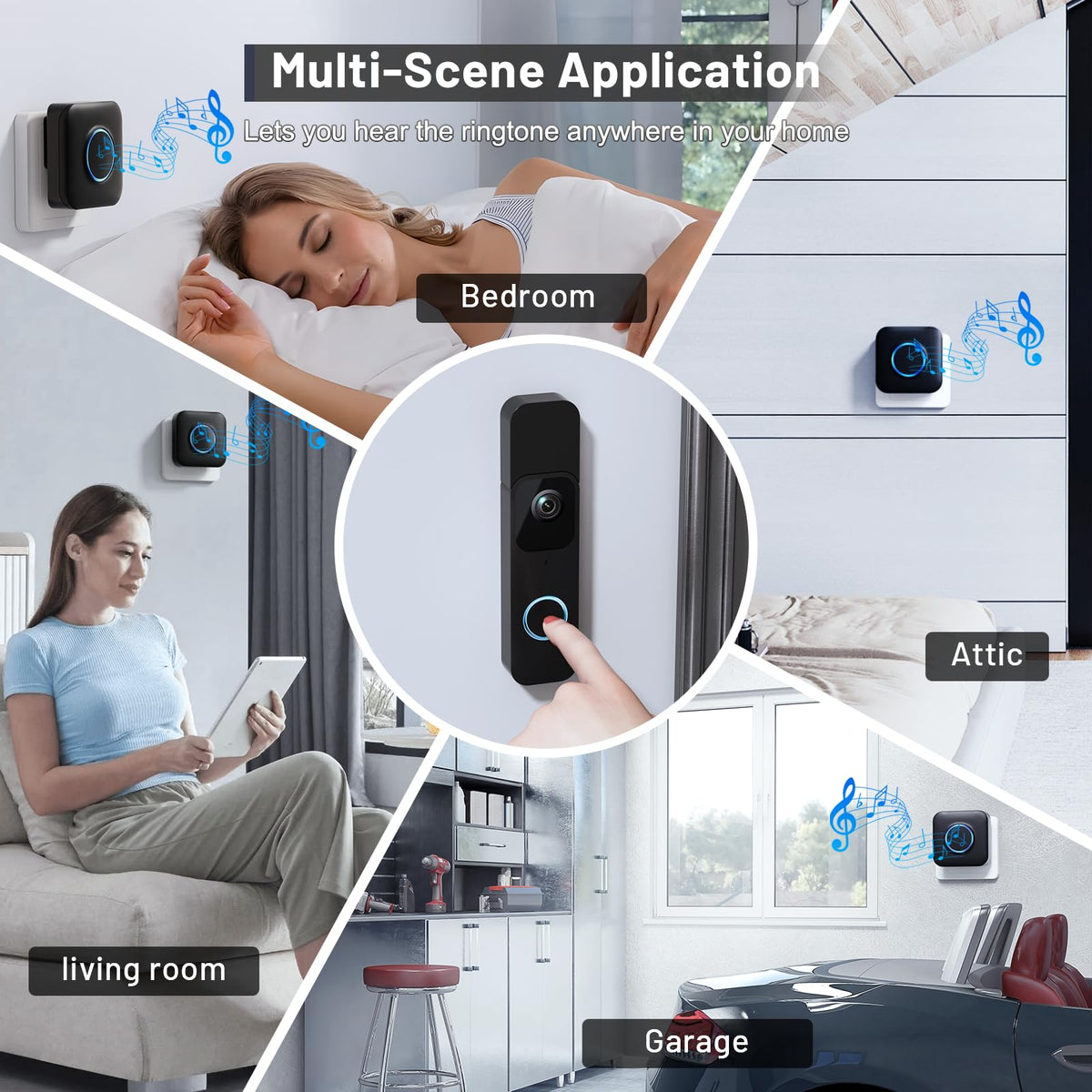 Wireless Doorbell Chime for Blink video Doorbell (1st/2nd gen) for Home