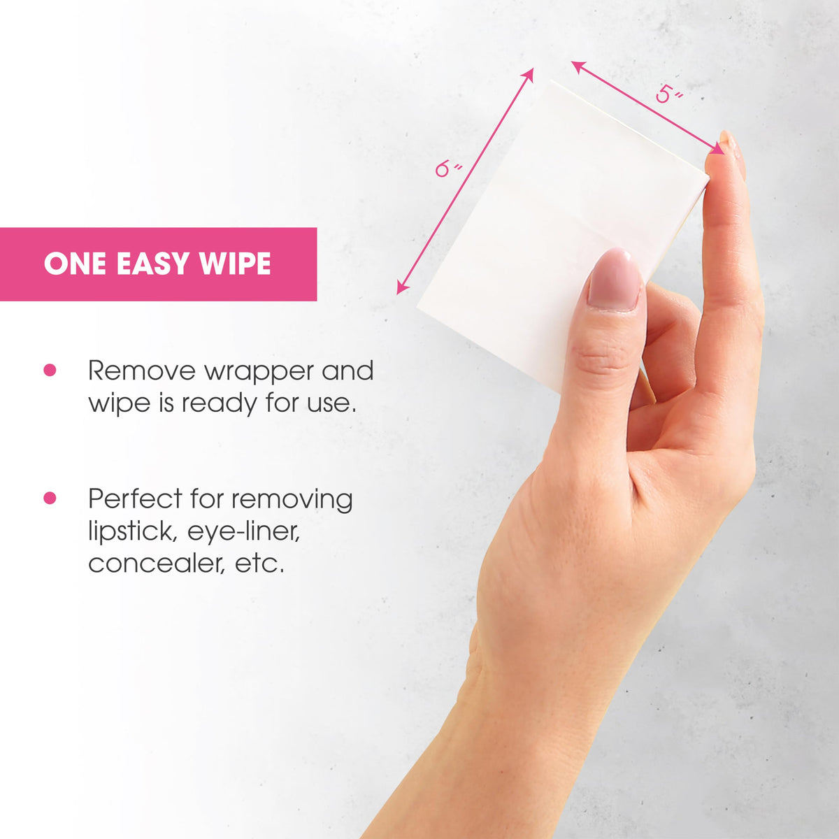 Diamond Wipes Face Cleansing & Waterproof Makeup Remover Wipes, 50 Count
