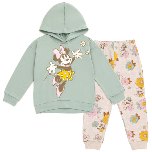 Disney Minnie Mouse 2-Piece Fleece Hoodie and Pants Set Aqua 2T