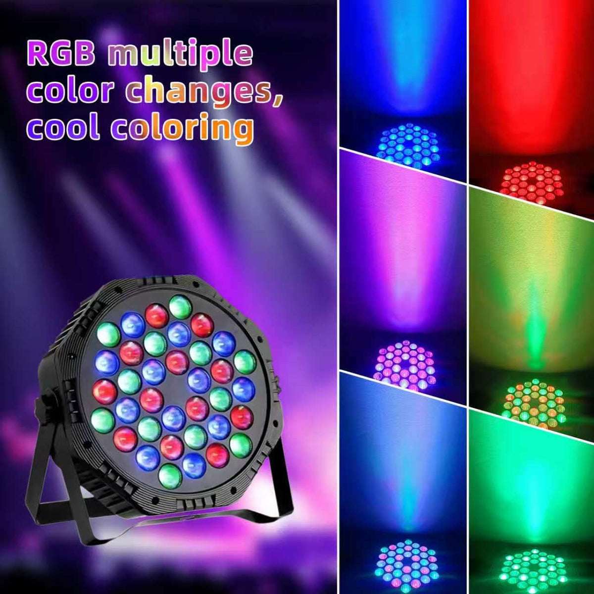 Yiixuyo - 3-Packs 36 LEDs Par Lights DJ Stage Light for Party