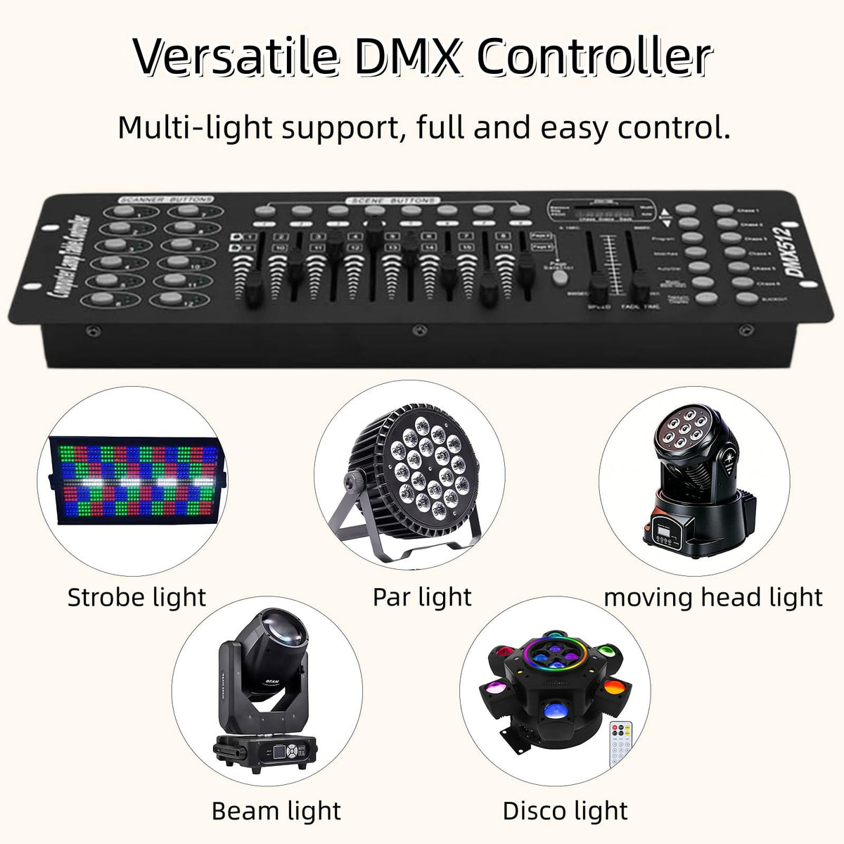 XPCLEOYZ DMX Controller dmx512 192 Channel Stage Lighting Console