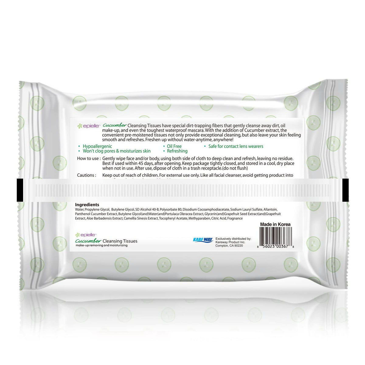 Epielle Makeup Remover Wipes, Remove Waterproof Mascara, Gentle Daily Facial Cleanser Towelettes with Collagen, Cucumber & Argan Oil, Stocking Stuffers, 60 Count (Pack of 4)