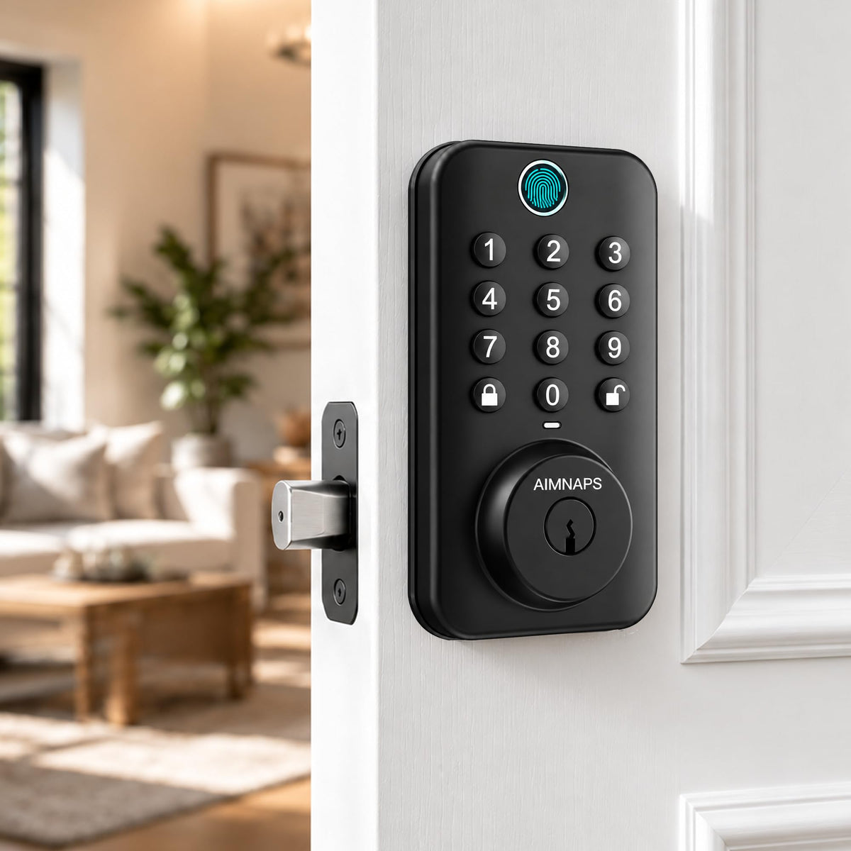 Keyless Entry Door Lock with Keypad, Fingerprint Deadbolt Smart Lock