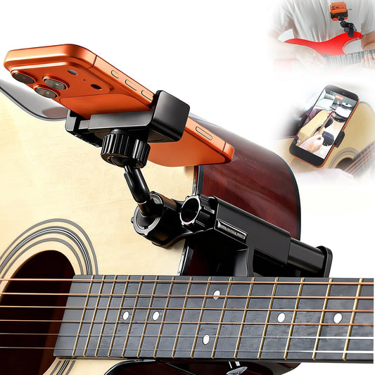 Guitar Phone Holder for Acoustic, Electric Guitar, Bass, Ukulele