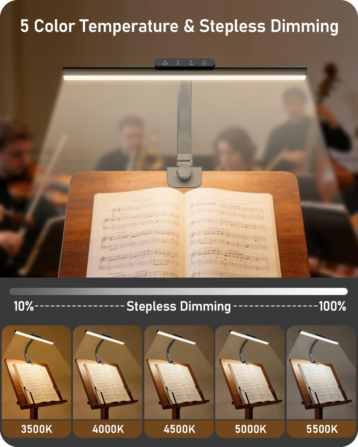 Glendan Adjustable LED Piano Music Light