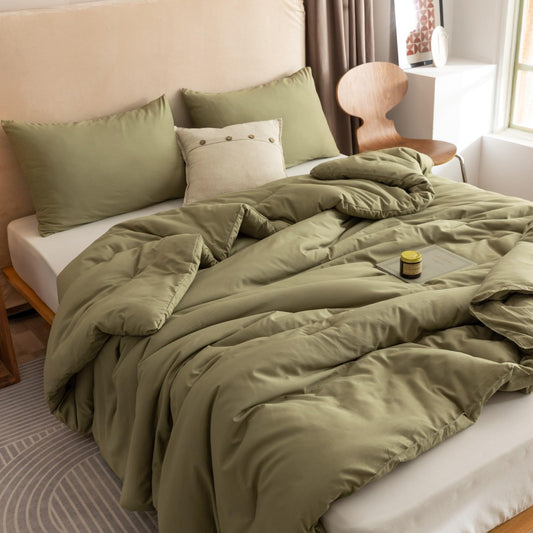 ROSGONIA Olive Green Comforter Set