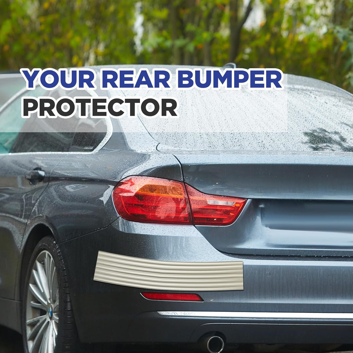 Garage Wall Protector 3.15in x 10ft Self-Adhesive Rubber Bumper Protectors Strip for Car SUV Doors Waterproof Anti-Scratch Wall Bumper Guard for Garage Car(Gray)