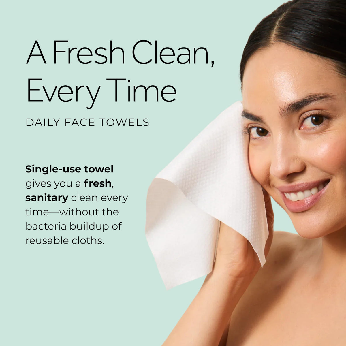 POND’S Ultra Soft Dry Face Towels, 50 Count, Biobased Disposable Wipes for Makeup Removal, Gently Exfoliating, Durable and Gentle for Sensitive Skin