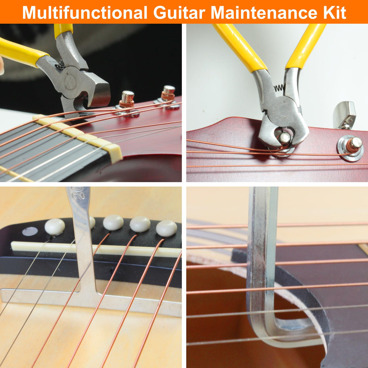 TIMDAM 79Pcs Guitar Maintenance Kit - Complete Setup & Repair Tools for Guitar, Ukulele, Bass, Mandolin, Banjo - Ideal Gifts for Musicians