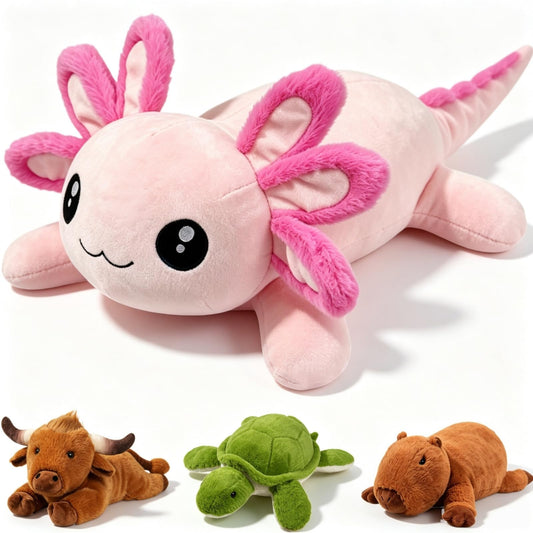 Weighted Stuffed Animal Axolotl Plush, 22" Cute Weighted Axolotl Plush Toy