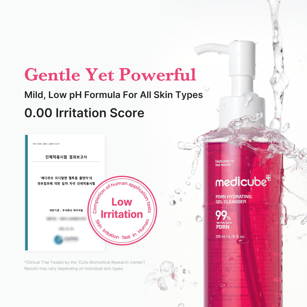 medicube PDRN Jelly to Foam Cleanser - Gentle Low pH Hydrating Cleanser