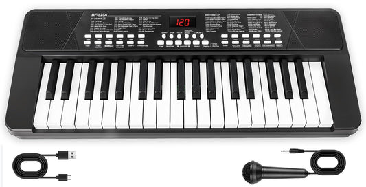 37 Keys Piano Keyboard for Beginners with Mic LED Screen 1200mAh Battery