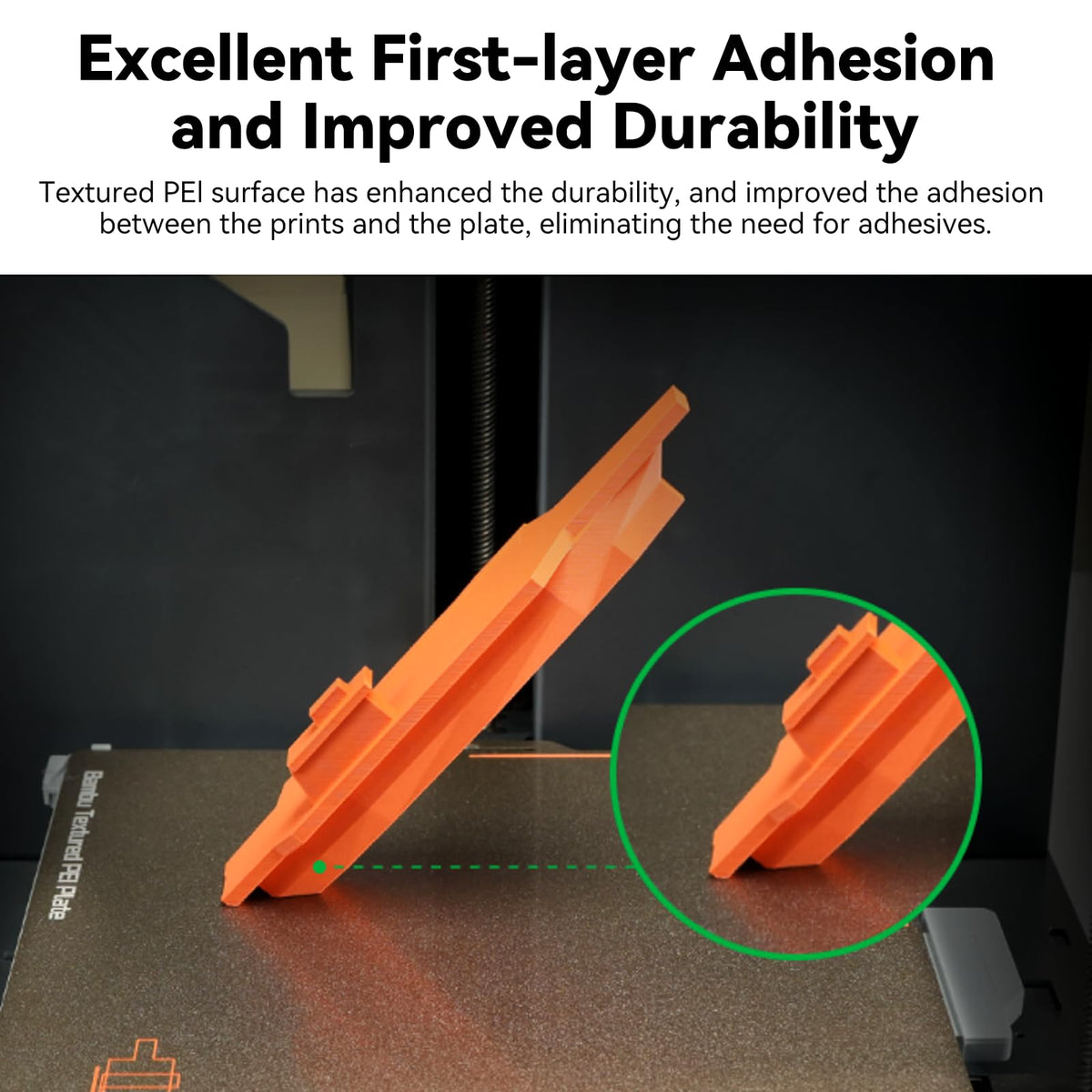 ENOMAKER Bamboo Textured PEI Build Plate for X1C/X1/P1P/P1S/A1/P2S/X2D