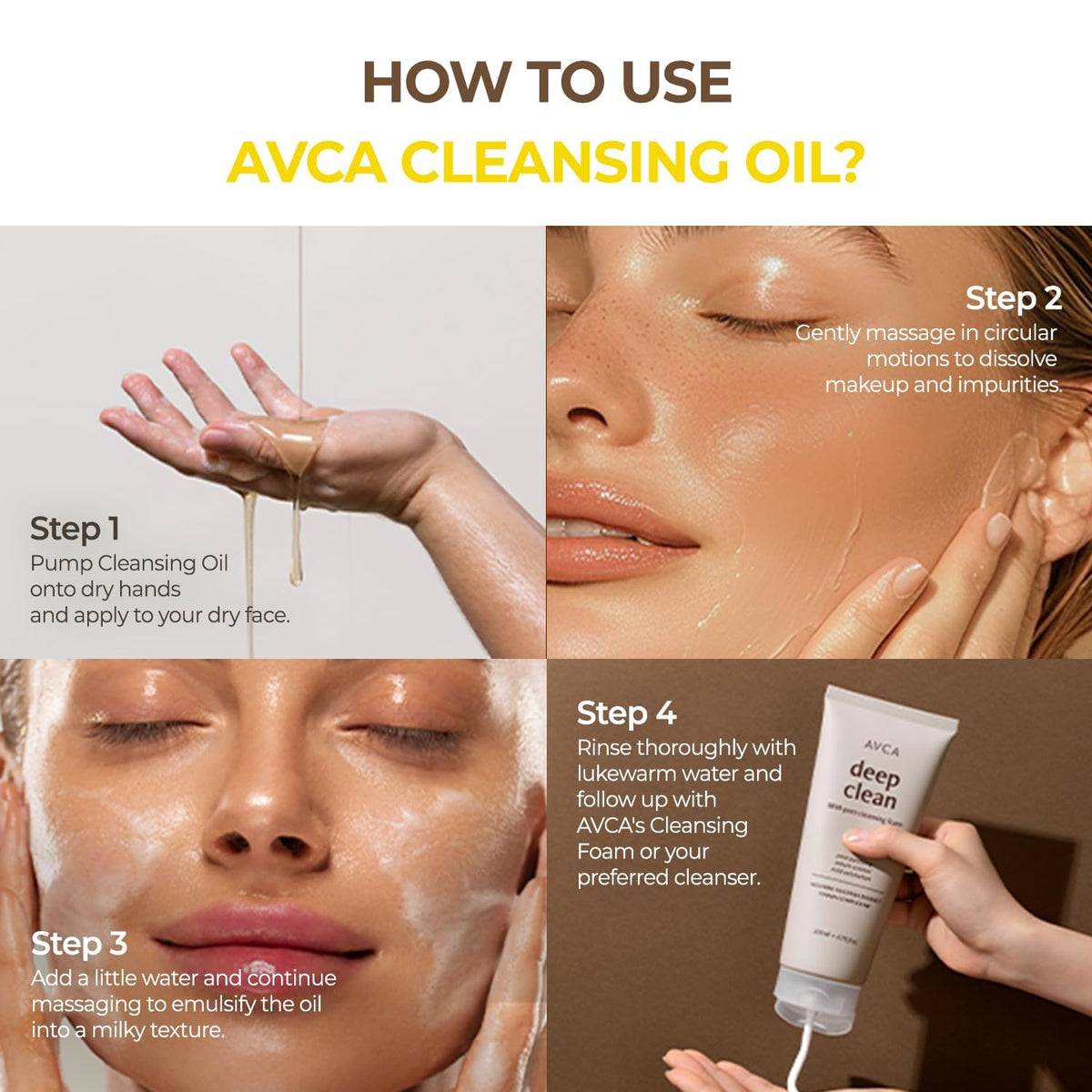 AVCA Jumbo Size Blackhead Remover Cleansing Oil 10.14 fl oz (300ml) – K-Beauty Pore Care Cleanser with PHA, Dissolves Makeup & Sebum, Gentle Exfoliating Oil Cleanser for Oily & Normal Skin
