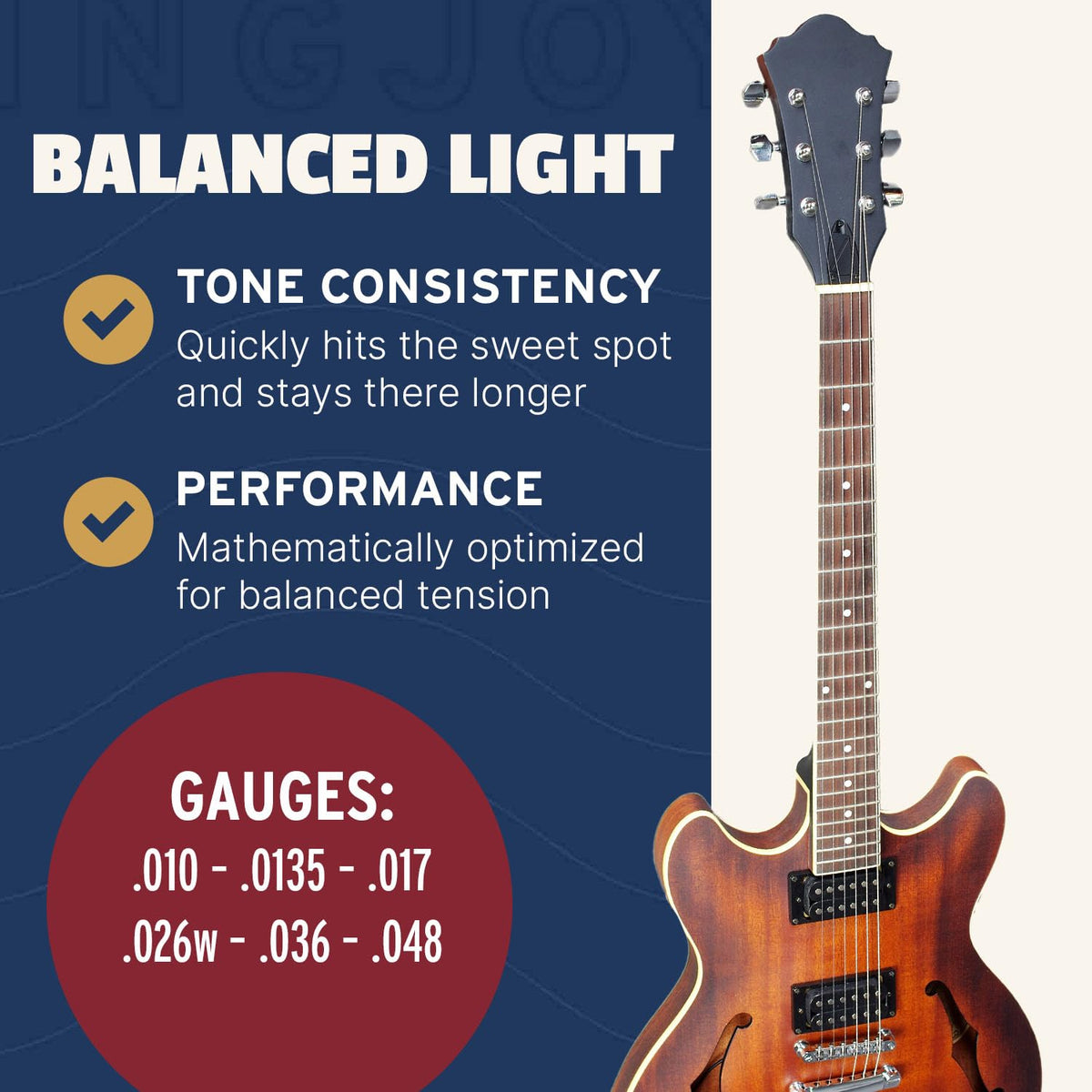 Stringjoy 10-48 Balanced Light Signatures Electric Guitar Strings - 2PK