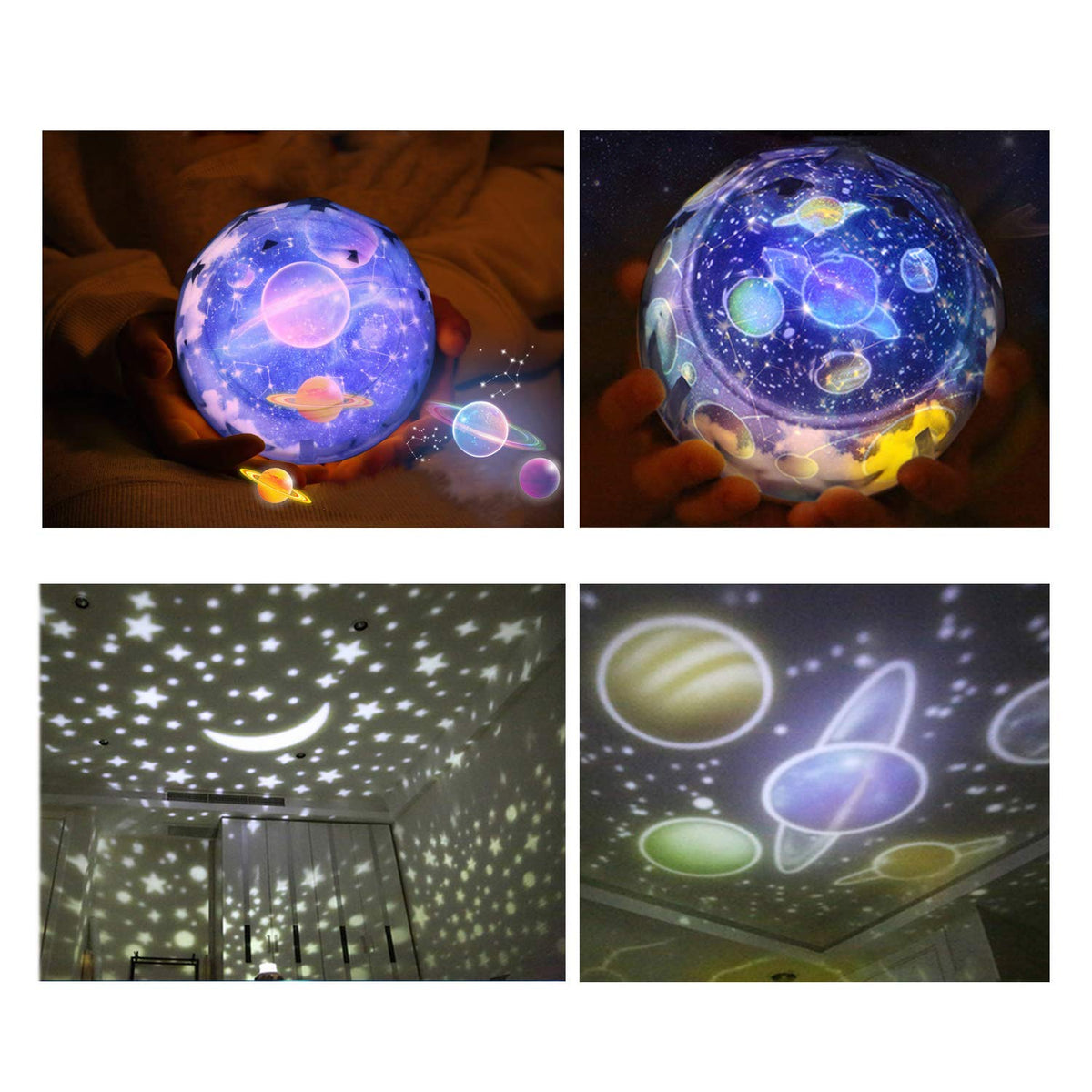 Star Night Light for Kids, Universe Night Light Projection Lamp, Romantic Star Sea Birthday New Projector Lamp for Bedroom - 3 Sets of Film